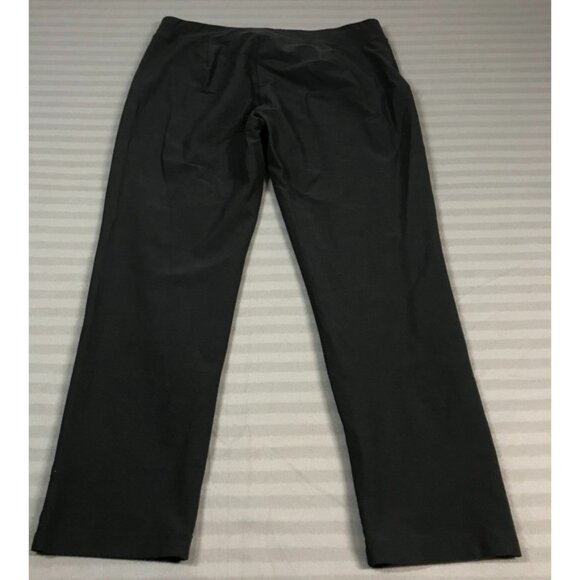 Eileen Fisher Pants Womens Large Black Stretch Straight Leg Casual Trousers - Picture 3 of 9